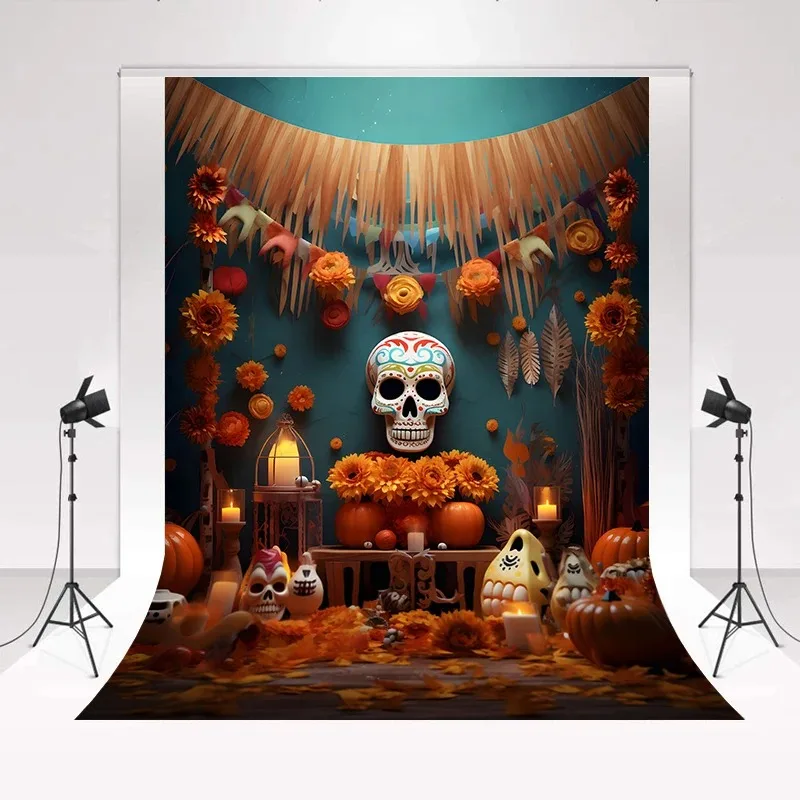 Halloween Backdrop Photography Horror Moon Night Scary Grave Ghost Skull Witch Castle Halloween Party Photo Background