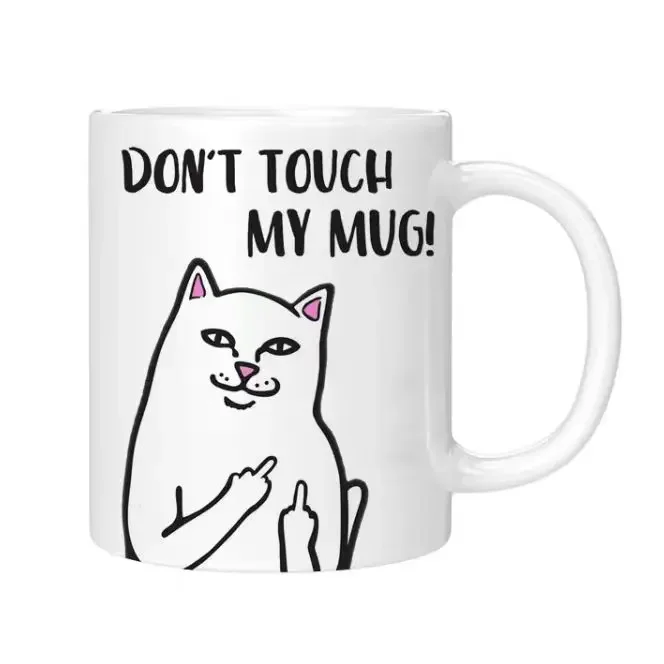 Funny Cat Ceramic Coffee Mug 3D Printing Effect Driving Cat Milk Tea Multicolor Cup for Friends Bestie Family Novetly Gift