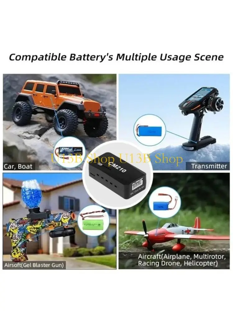 U13B Portable Mini 7.4V Balances For 2S Lipos Batteries Features Overheats Protections And Type C Connectivitys