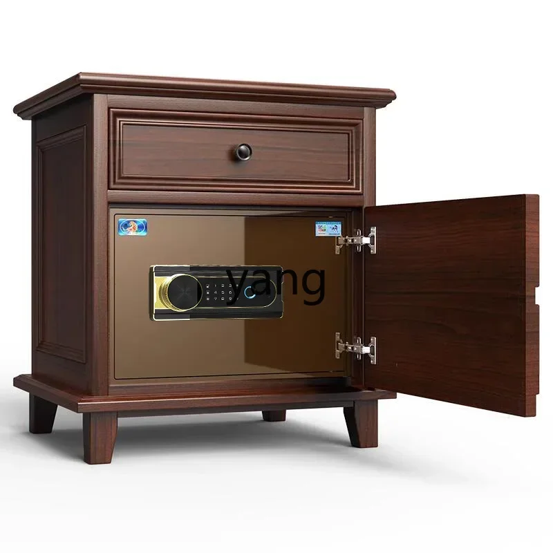 LH light luxury solid wood insurance bedside table hidden invisible safe home anti-theft