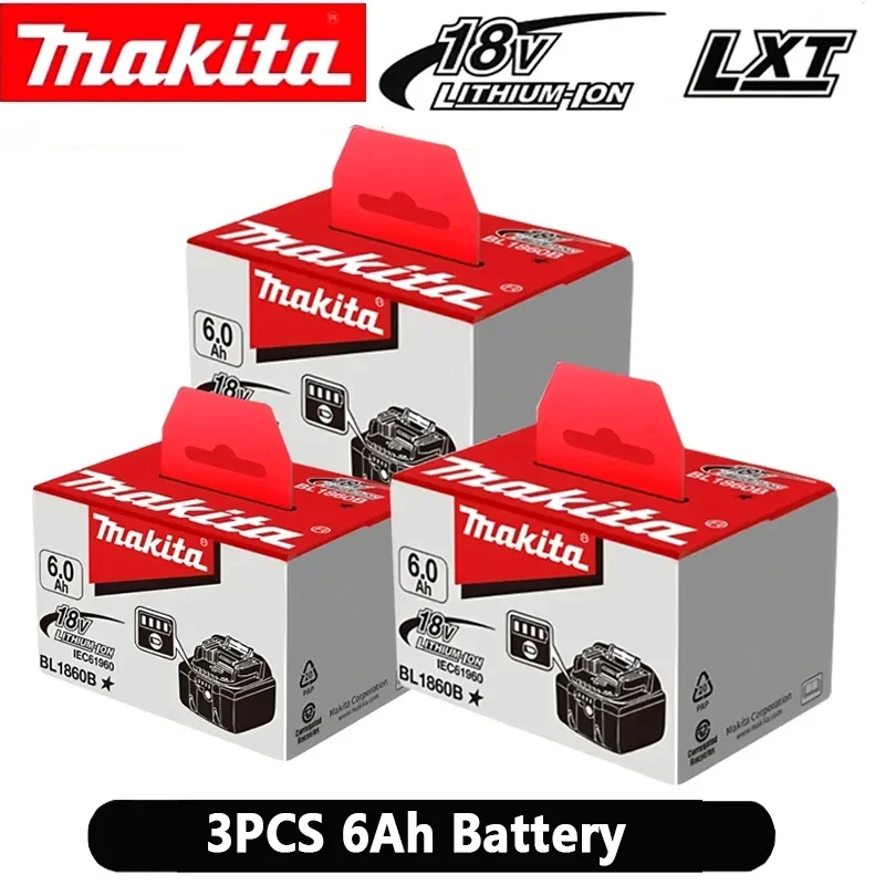 Makita 18V LXT Battery 5.0Ah 6.0Ah BL1850B BL1860B BL1830B BL1840B Rechargeable Li-ion Pack for Cordless Drill Saw Grinder Tools