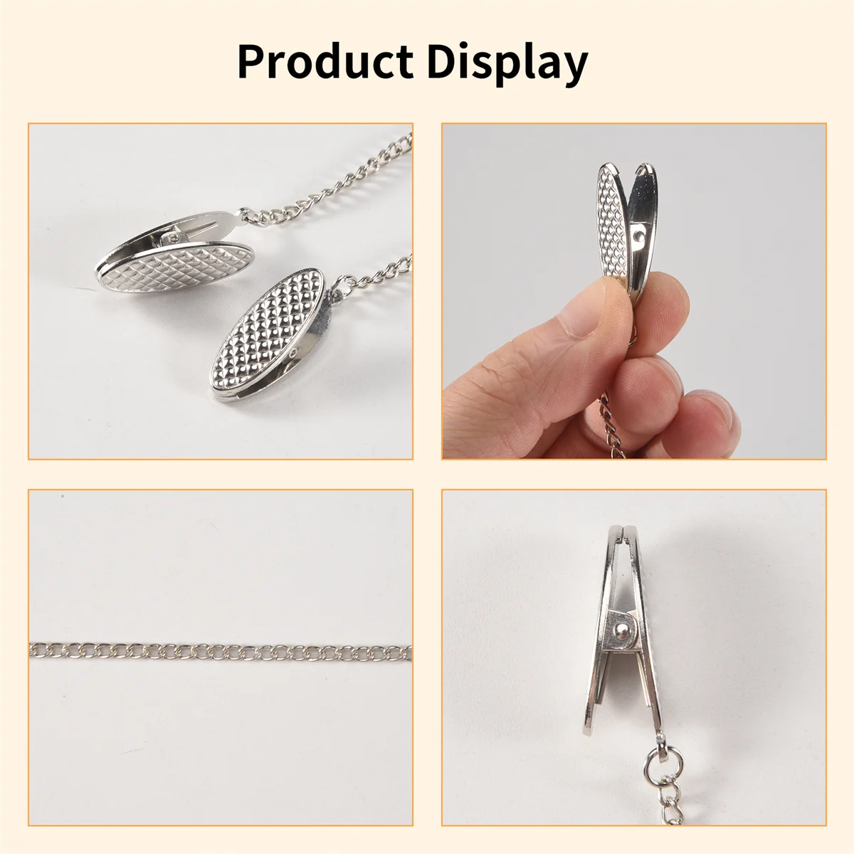 X11AA 2 Pcs Napkin Chain Napkin Holder Napkin Clips Chain Flexible Lanyard Neck Strap for Seniors Older Adults Children
