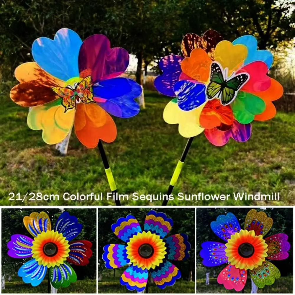 

Многослойные пленочные блестки в виде подсолнухов, ветряные мельницы из ПЭТ и пластика, двухслойные ветряные колодки, красочные, с эффектом лазерного сияния