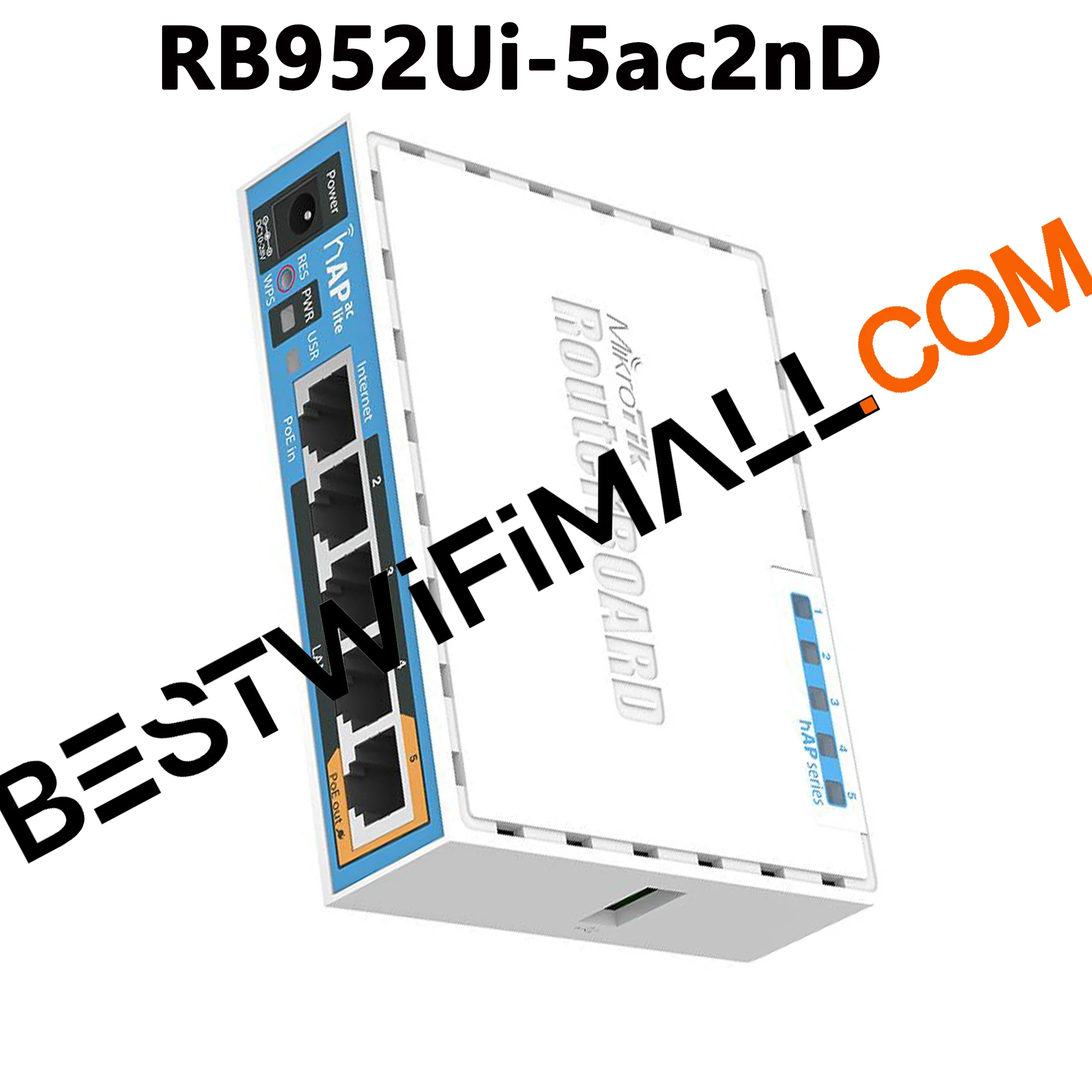 

MikroTik RB952Ui-5ac2nD Wi-Fi Router hAP Ac Lite Dual-Concurrent 2.4G&5G SOHO Home Wireless Access Point
