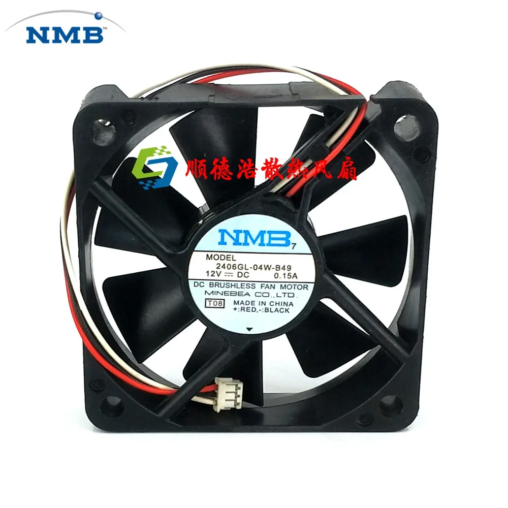 

new for 2406GL-04W-B49 DC12V 0.15A 6015 6CM 60*60*15mm projector cooling fan