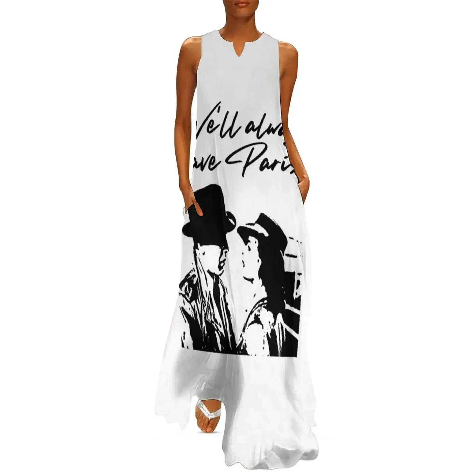 

Active Cinema'S Greatest Good Acting Male Star We'Ll Always Have Paris Retro Long Dress womans clothing Dress
