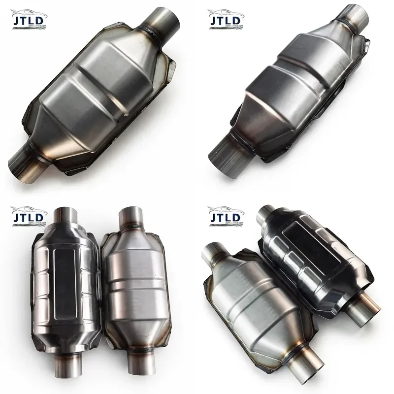 EPA Approved Universal Three Way Catalytic Converter Pack OBDII Standard Dual Core 120x80x50mm Exhaust Catalyst