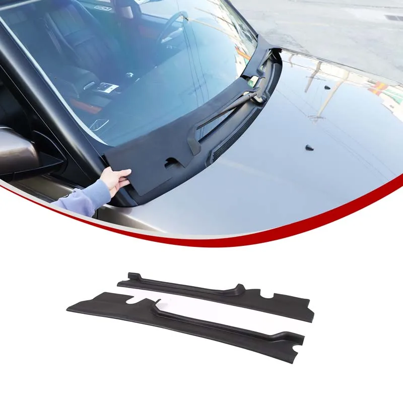 

For Land Rover Range Rover Sport 2005-2013 TPE Car Front Windshield Pressed Edge Wiper Bottom Panel Sticker Car Accessories