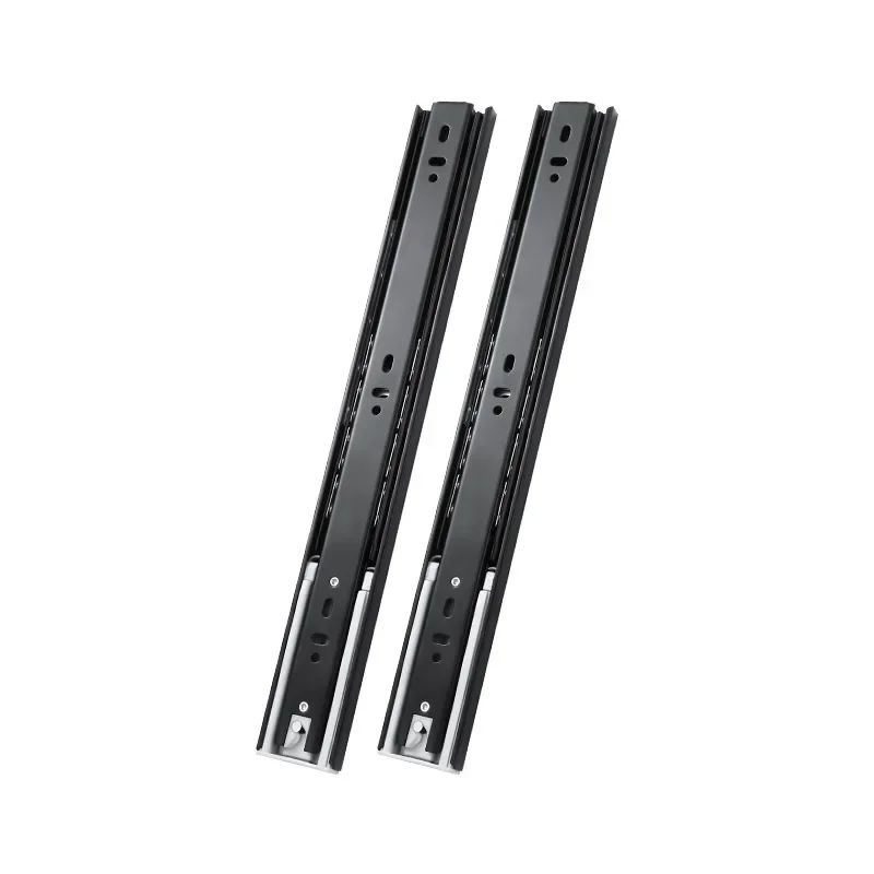 yes1 Pair Push to Open Drawer Slides 45kg Load Capacity Side Mount Full Extension Handleless Ball Bearing Cabinet Metal Runner