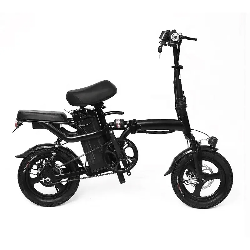 Mini Smart Unisex Electric Folding Bike Steel Lithium Battery 48V Rear Hub Motor Urban Folding Electric Bike off view 6