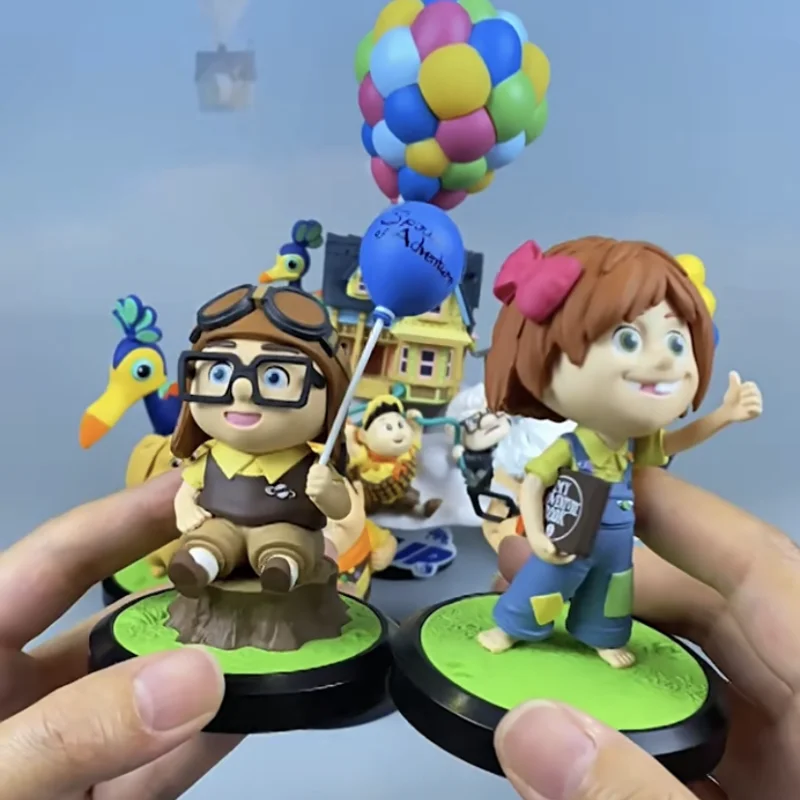 disney-pixar-flying-house-journey-series-carl-ellie-russell-cartoon-figure-desktop-decoration-collection-hobby-birthday-gift