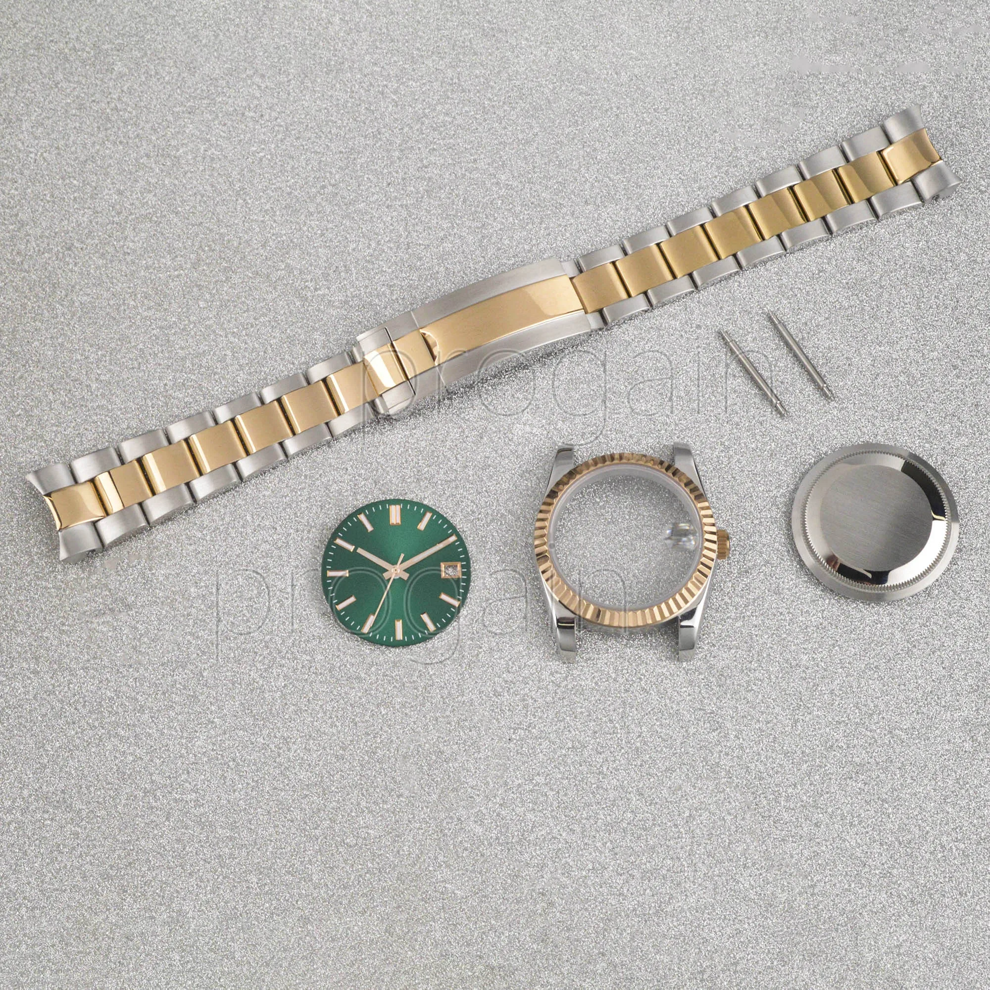 Rose Gold Silver 36mm 39mm Watch Cases Strap Stainless Steel Parts For Oyster Datejust NH35 NH36 Automatic Movement 28.5mm Dial