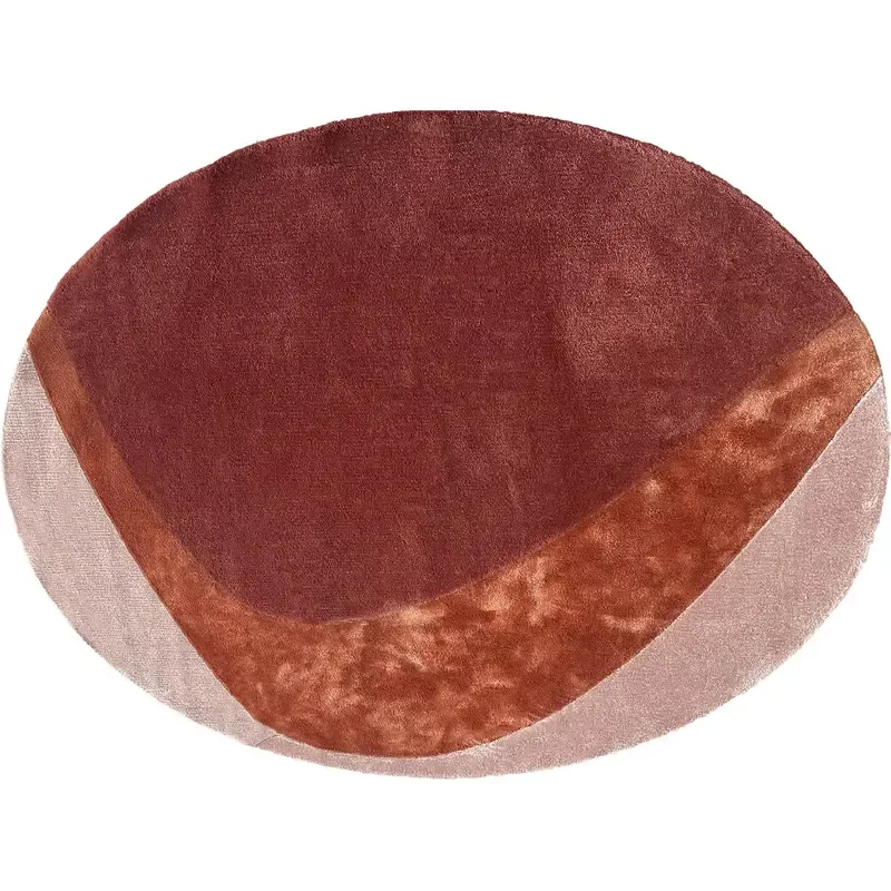 for Modern Luxury Minimalist Oval Rug NZ Wool Bamboo Silk Hand Tufted Carpet Designer Indoor Decoration for Room Decor