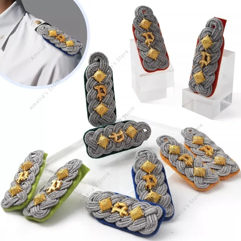 لوحات كتف الضابط العسكري الألماني WW2-سلك معدني بوليون كتاف لزي موحد كوسبلاي شارة Luftwaffe DDR NVA