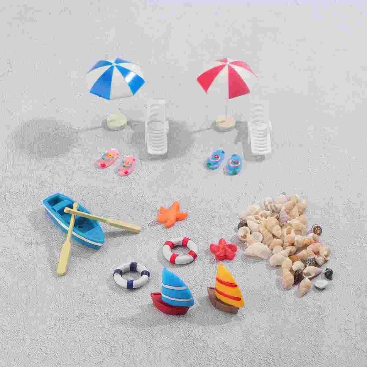 

Mini Beach Ornaments Kids Toys House Accessories Children’s Miniature Set Wooden