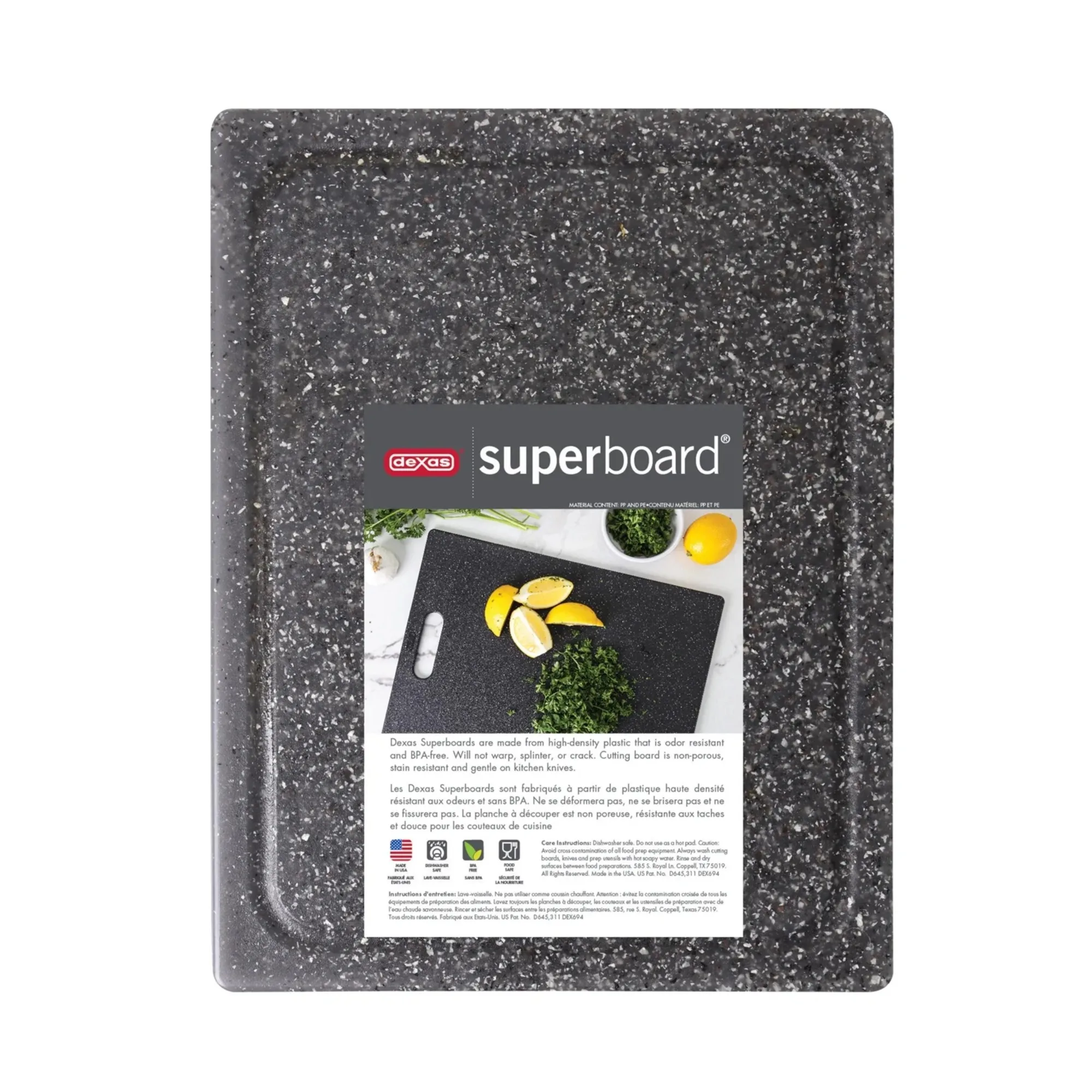 

10 x 13 Poly Granite Cutting Board in Heavy Granite Finish