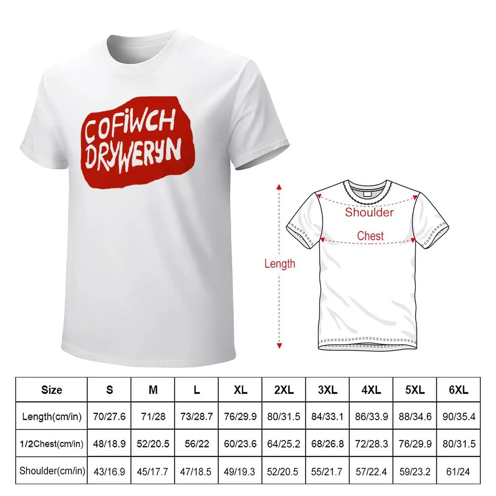 Cofiwch Dryweryn T-Shirt tees funnys oversizeds Short sleeve tee men cute tops summer top hippie clothes men graphic t shirts