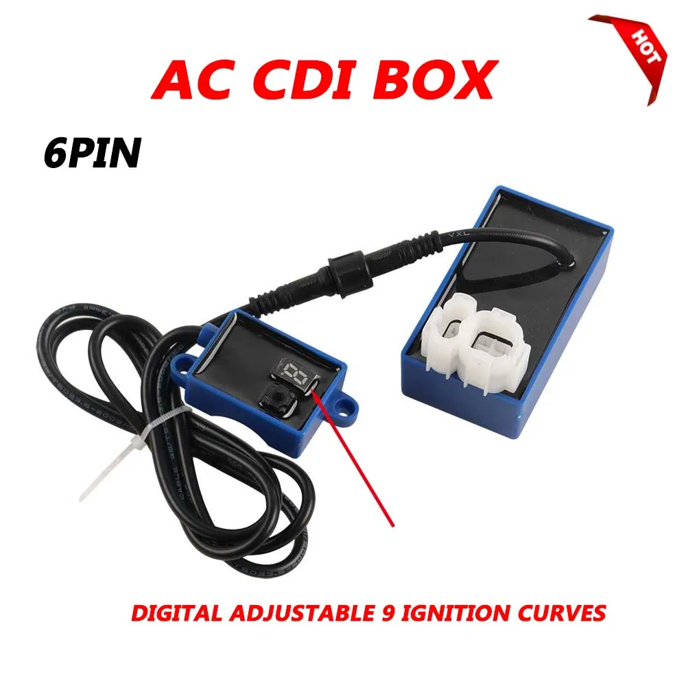 Scooter 125 CDI For GY6 125 139QMB 152QMI Scooter Moped ATV Performance 6 Pin Digital Adjustable AC Racing CDI Box Ignition