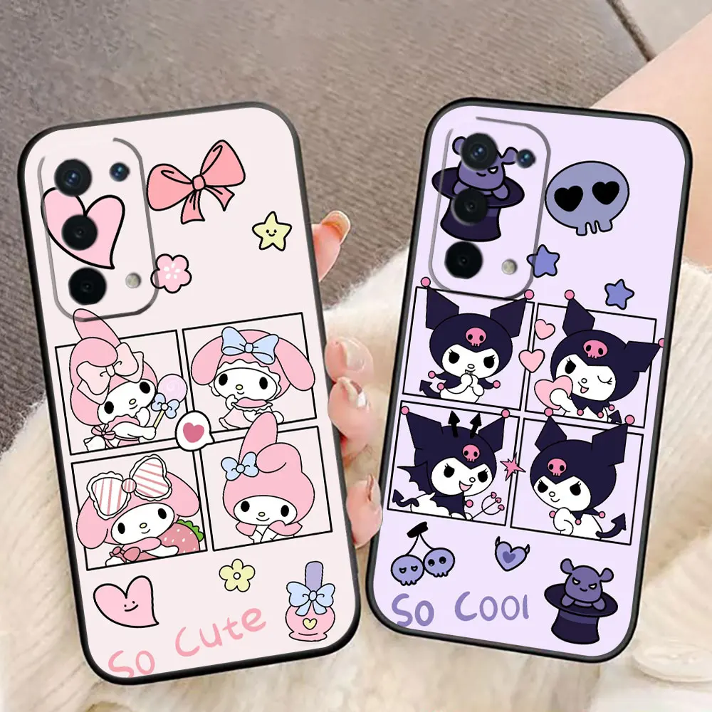 S-Sanrio K-Kuromi My Melody Phone Case For OPPO RENO 11 11F 10 8 8T 8Z 7 7Z 6 6Z 5 5F 4 3 2F FIND X3 Lite Case Funda Coque Shell