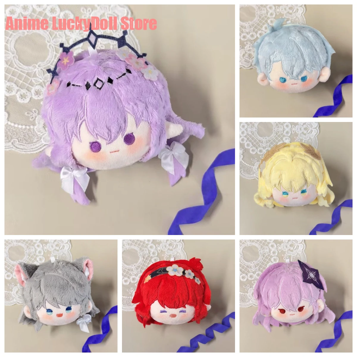 

Плюшевые игрушки-брелоки 8 см по Honkai: Star Rail: Каслана, Файнон, Трибис, Эвернайт, Шифер, Касторис, Данго, мини-куклы-подвески