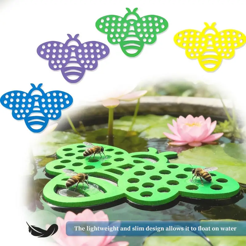 Floating Bee Island Watering Station EVA Foam Insect Waterer for Garden Safe Drinking Platform for Bees & Butterflies