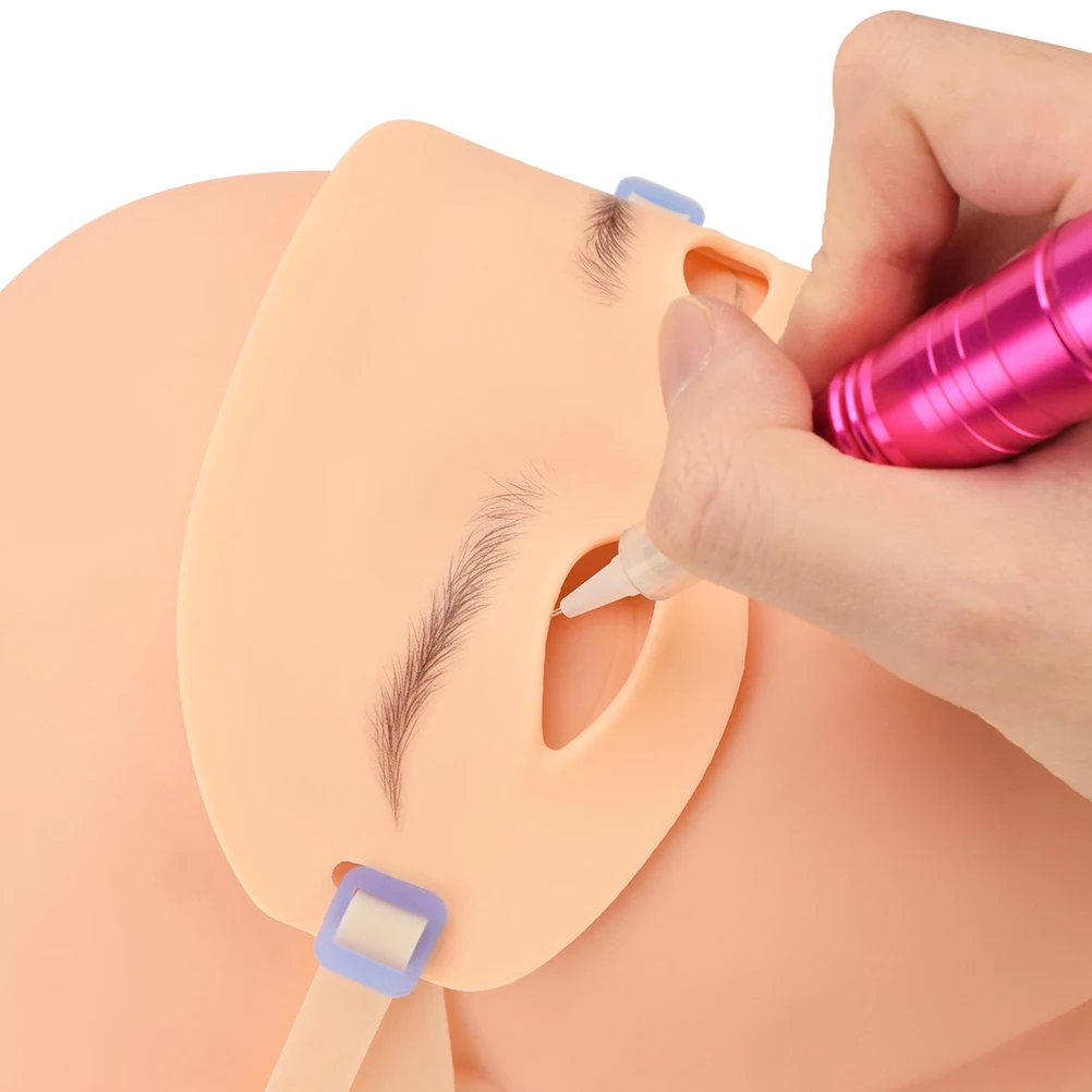 

1 Set Thick Silicone Anti Slip Sweat Absorbing Eyebrow Embroidery Practice Skin Fake Brow Tattooing Salons Beauty Shops Makeup