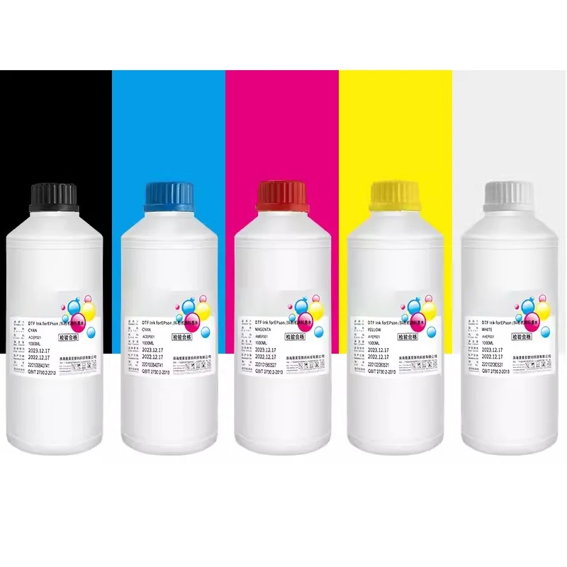 DTF Heat Transfer ink / Capacity: 1000 ml /Applicable printhead: for Epson DX5/5113/4720 L3200 P800 L1800 and other printheads