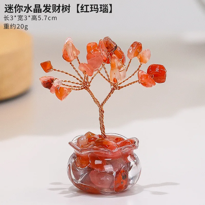 1 قطعة الكريستال الطبيعي Macadam شجرة صغيرة الريكي شفاء فنغ شوي شجرة كريستال الاصطناعي بونساي منضدية الحلي غرفة المعيشة