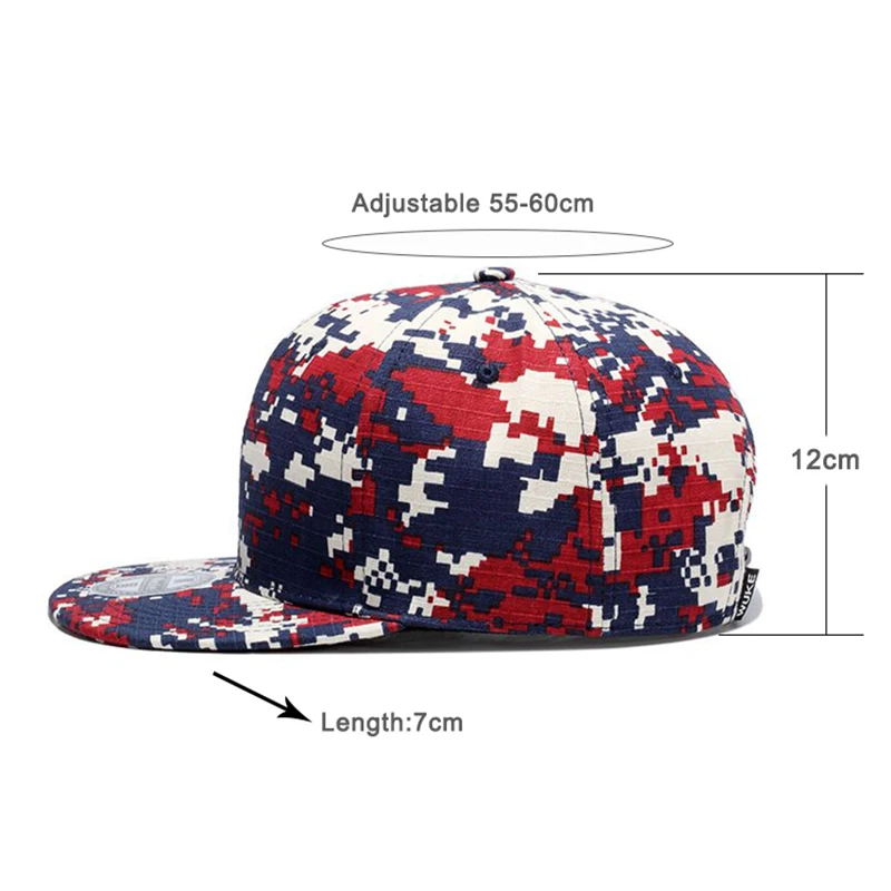 남성 위장 힙합 야구 모자, Touca Gorras Planas Casquette Chapeau 18 스타일, 5 패널 스냅백 모자, 여름