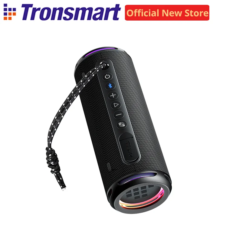 Tronsmart колонка bluetooth T7 Lite Портативный Bluetooth-динамик с улучшенными басами, временем воспроизведения 24 часа, управление через приложение, водонепроницаемость IPX7 для кемпинга