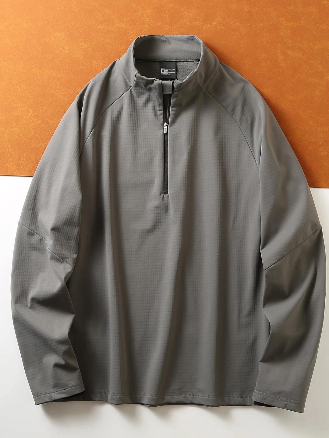 Dijia Plain Replacement Long Sleeve Fleece Lined Sports T-Shirt Men's Outdoor Warm Autumn Winter Base Layer Shirt