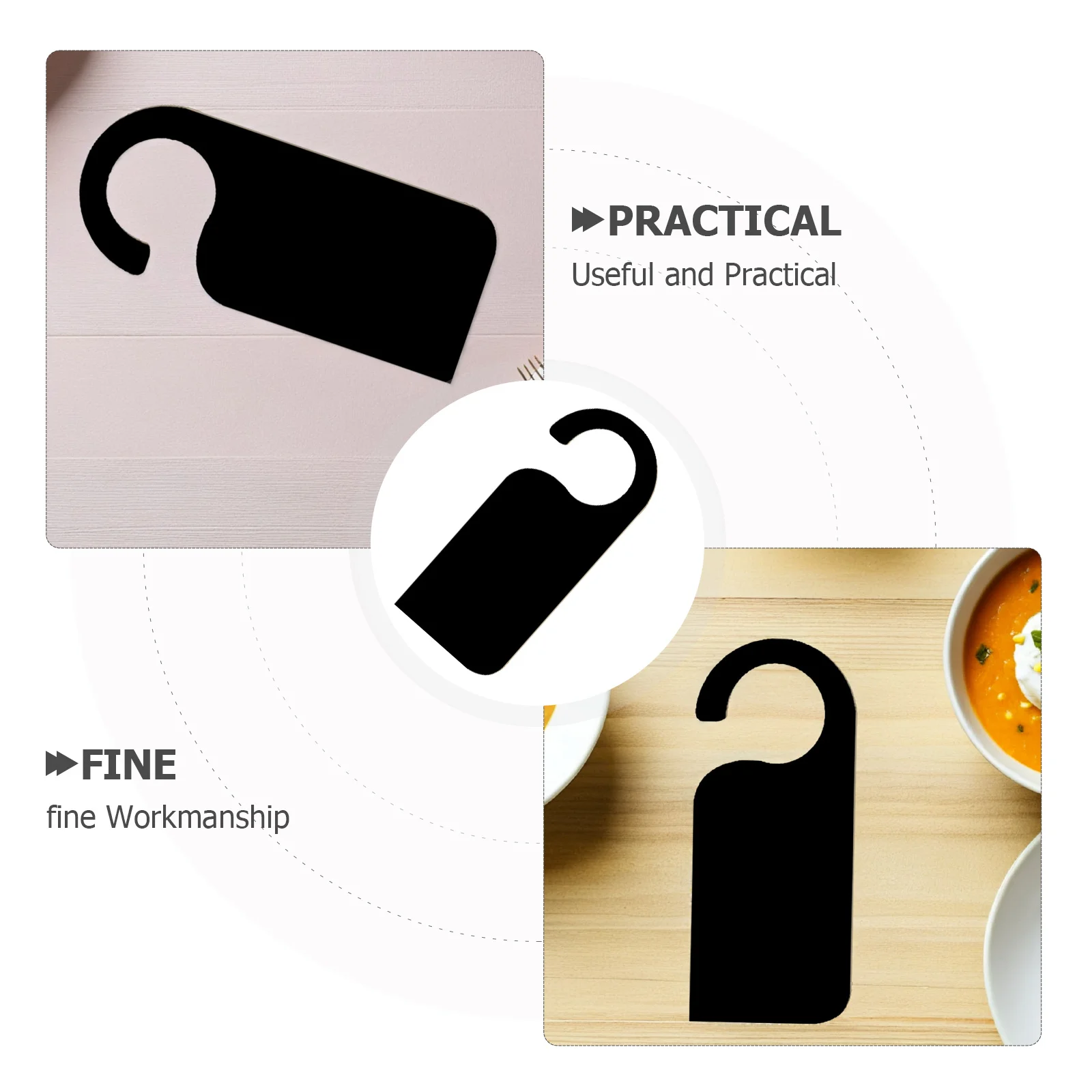 6 قطعة السبورات البيضاوية الصغيرة مقبض الباب الشنق على الوجهين قابلة لإعادة الاستخدام السبورة العلامات لغرفة النوم خزانة المطبخ الديكور تسجيل #2