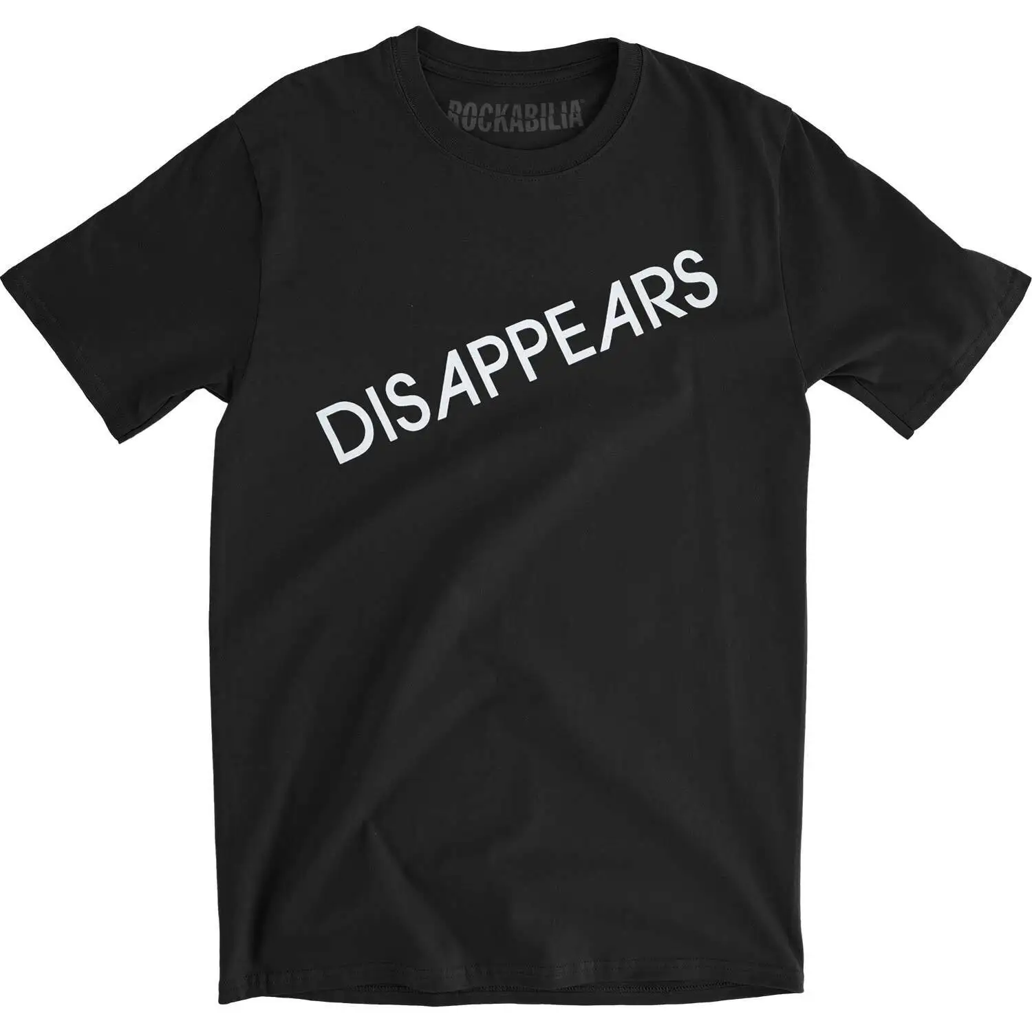 Men'S Disappears Tilted Logo Slim Fit T Shirt Small Black