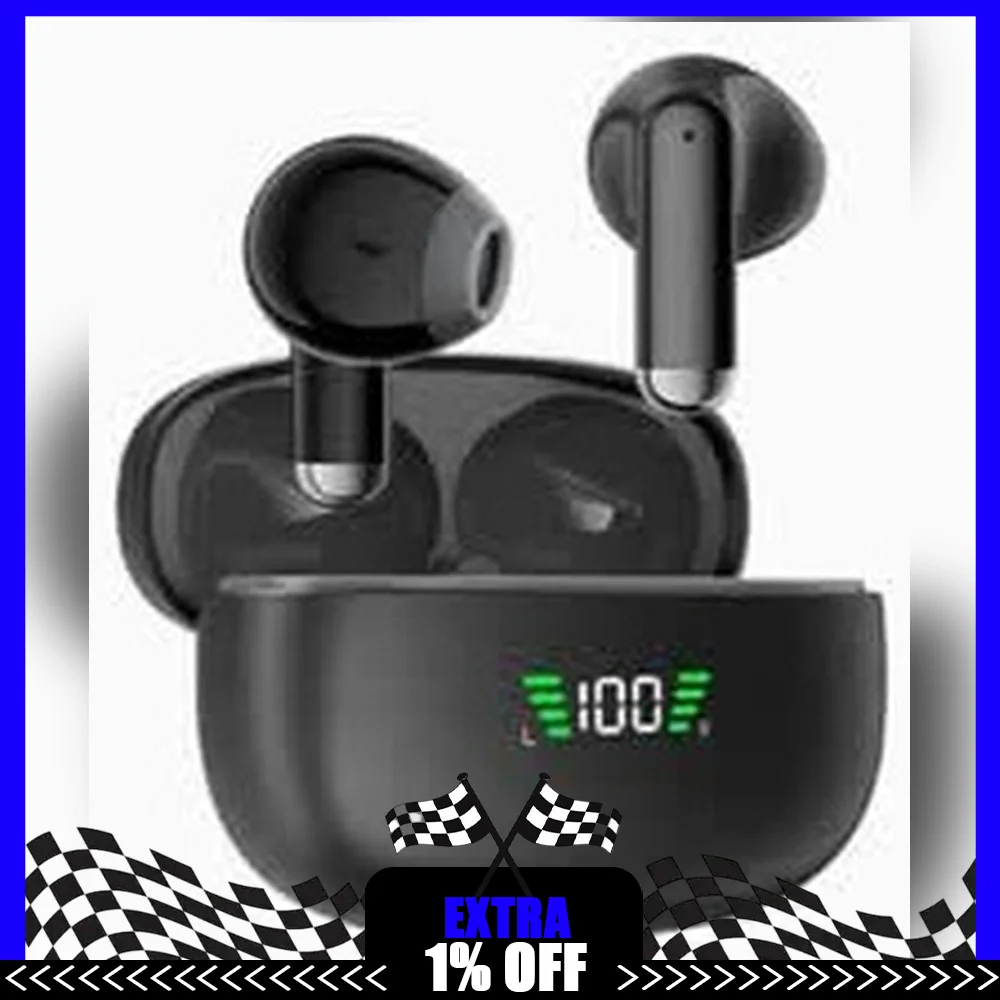 AIGO TQ15 Half In-Ear Wireless Bluetooth Earbuds with Battery Display and Long Battery Life For Gifts