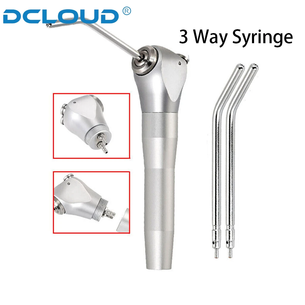 Dental 3 Way Air Water Spray Triple Syringe Handpiece Nozzles Tips Tubes Disposable Nozzle Tubes Tip Plastic for Teeth Whitening