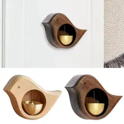 Magnetic Wood Doorbell Chimes Bird-shaped Magnetic Home Garden Welcome Wind Chime Suction Store Entrance Alert Refrigerator