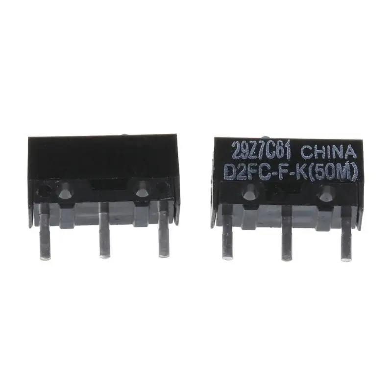 31BA 2PCS/10PCS Mouse Micro Switch Original D2FC-F-K Blue Dot 50M Clicks Life Micro Switches