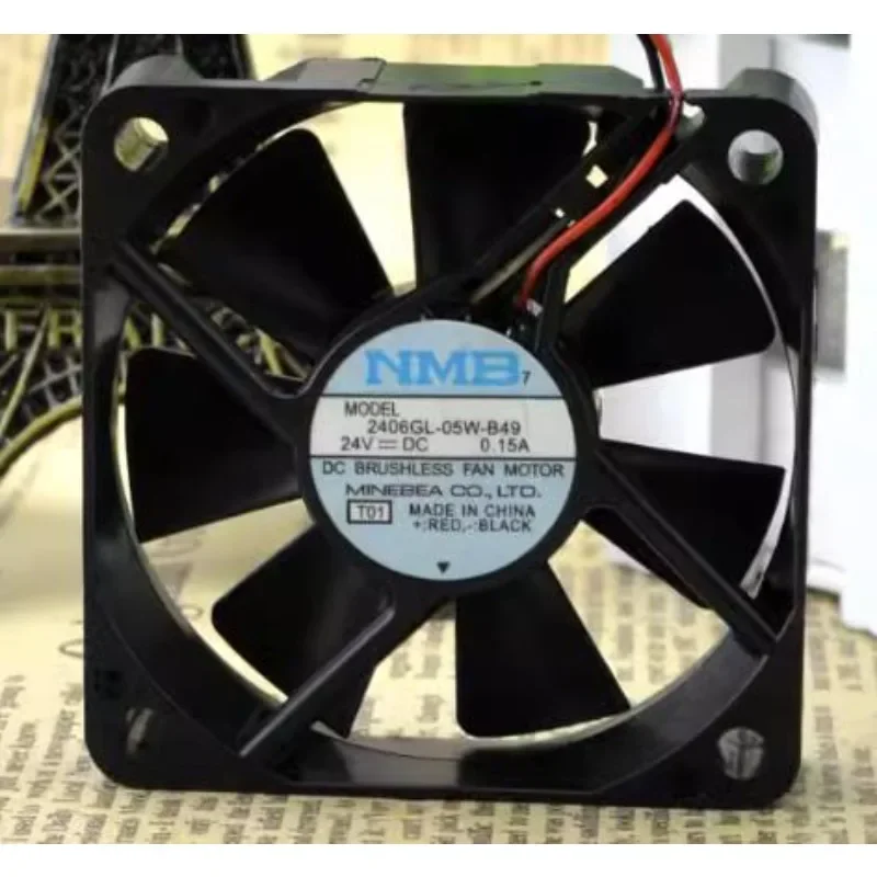 Новый вентилятор-кулер для NMB 2406GL-05W-B49 6015, 6 см, 24 В, 0,15 А, охлаждающий вентилятор с двойным шариковым преобразователем 60X60X15 мм