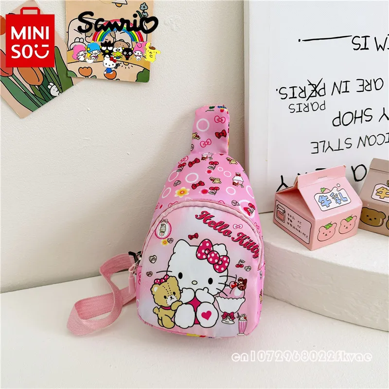 Mini Sanrio nowa torba na klatkę piersiowa dziecięca modna wysokiej jakości damska torba na talię kreskówka lekka torba na klatkę piersiowa dla chłopców saszetka/nerka