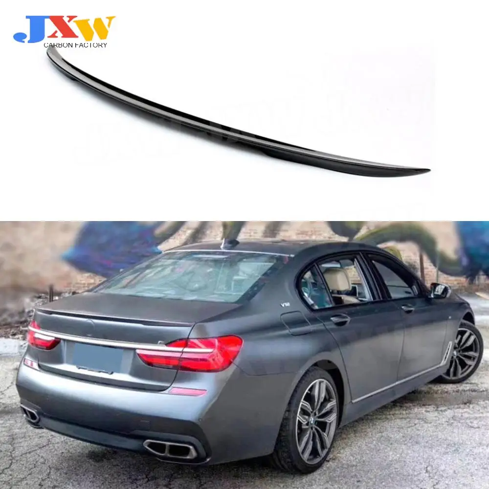 For 7 Series Car FRP/Carbon Fiber Rear Spoiler Boot Wing P Style For BMW F01 F02 G11 G12 740i 750i 760i Sedan Spoiler 2009-2018