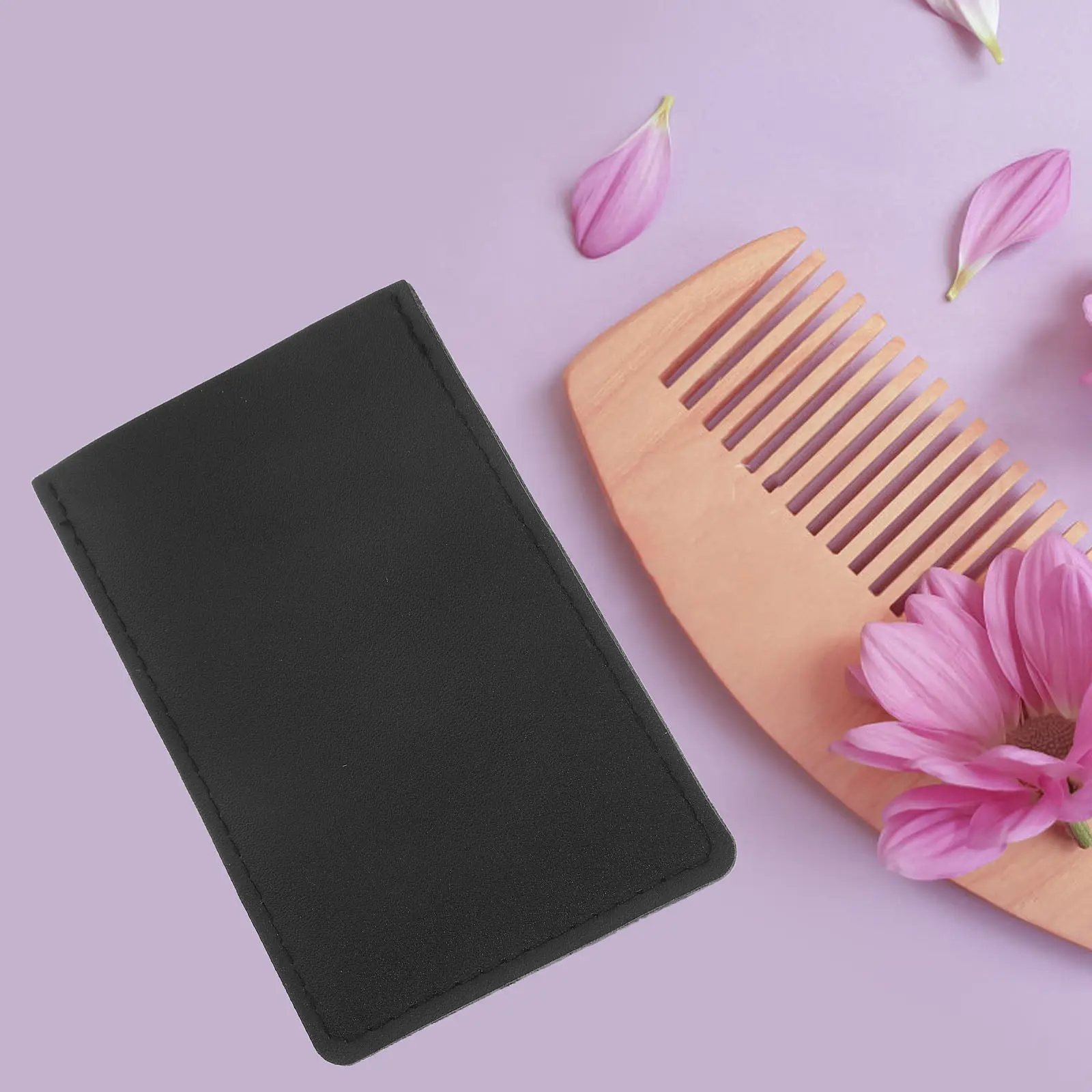 Folding Beard Comb PU Case for Wooden Sandalwood Combs Portable Travel Hair Styling Protector