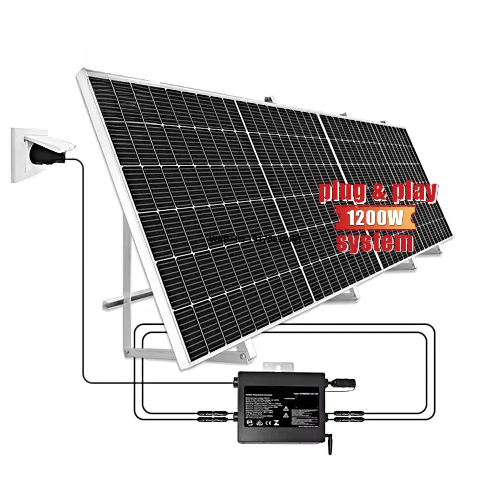 

1200 Solar Panel Balcony Solar System Mini On-grid Tie Power Micro Inverter Invert Mini 1300w Solar System Plug and Play 220 v