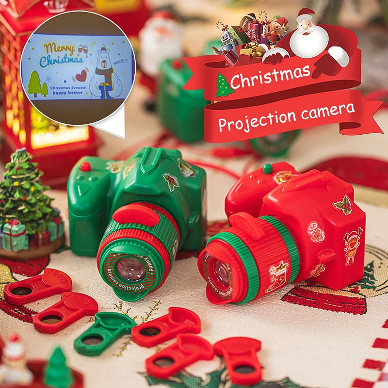 Christmas Projection Camera Toy Flashlight Projection Lamp Christmas Atmosphere Lights Decorated with Luminous Children's Toys