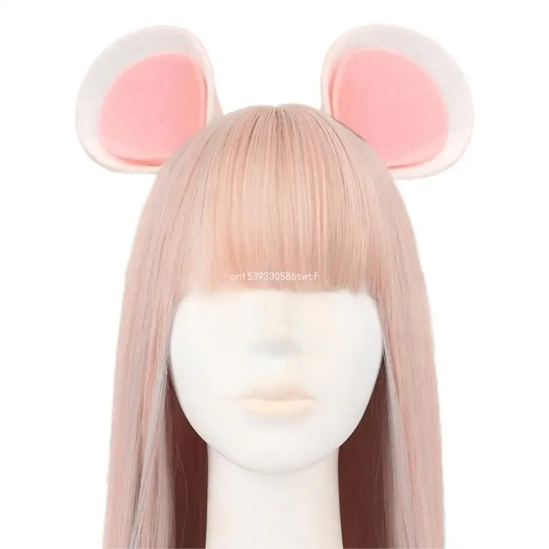 Lovely Plush Mouse Ear Headband Cartoon Ear Headband Role Play Stage Hairband Dropship