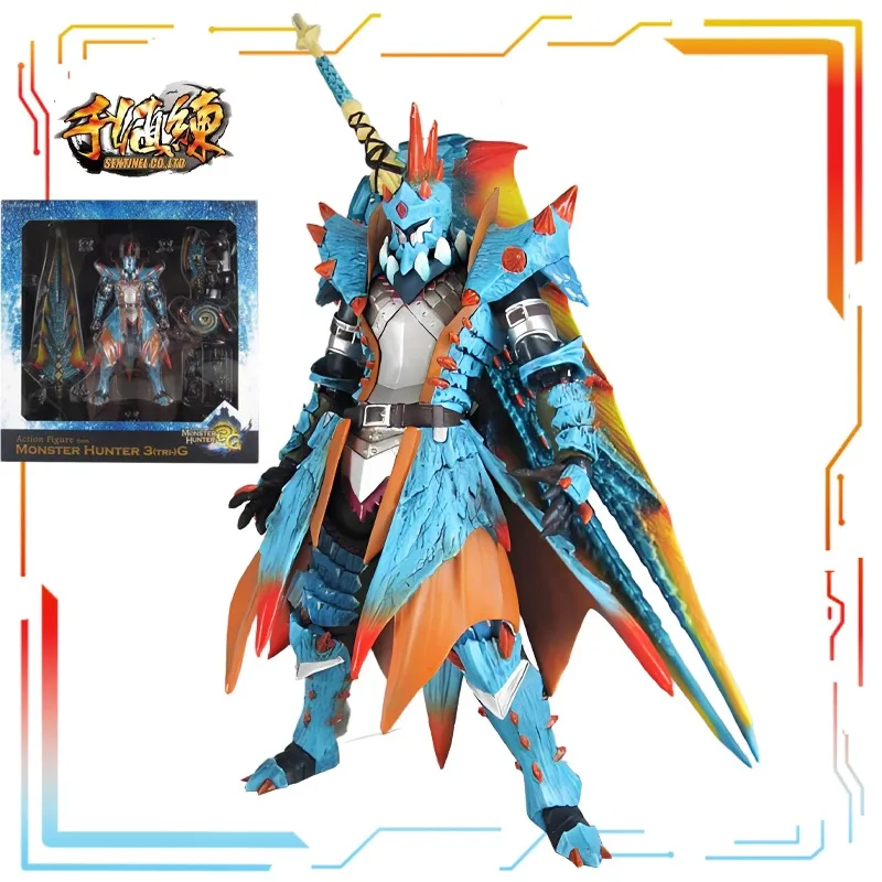 Mil valor prática original acabado boneca móvel série monstro caçador anime figura de ação modelo brinquedos modelo presentes para meninos