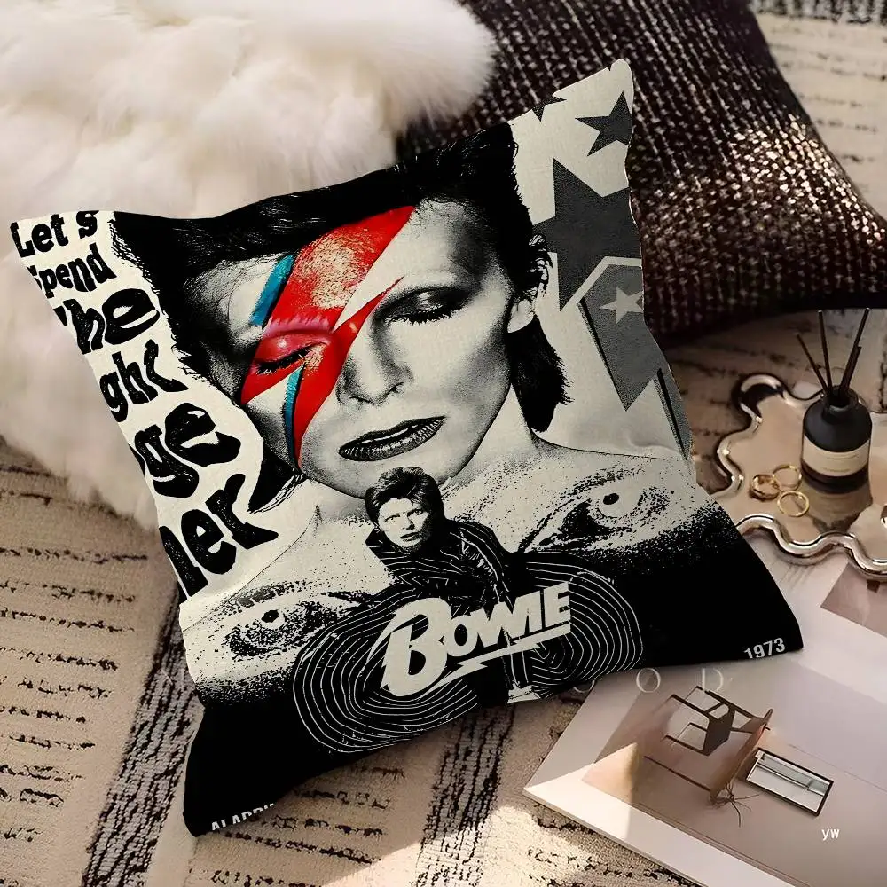 Musician D-David B-BowieS Personalized Pillow Dust Cover Bedroom Kids Party Decoration Pillowcase Birthday Children Gift