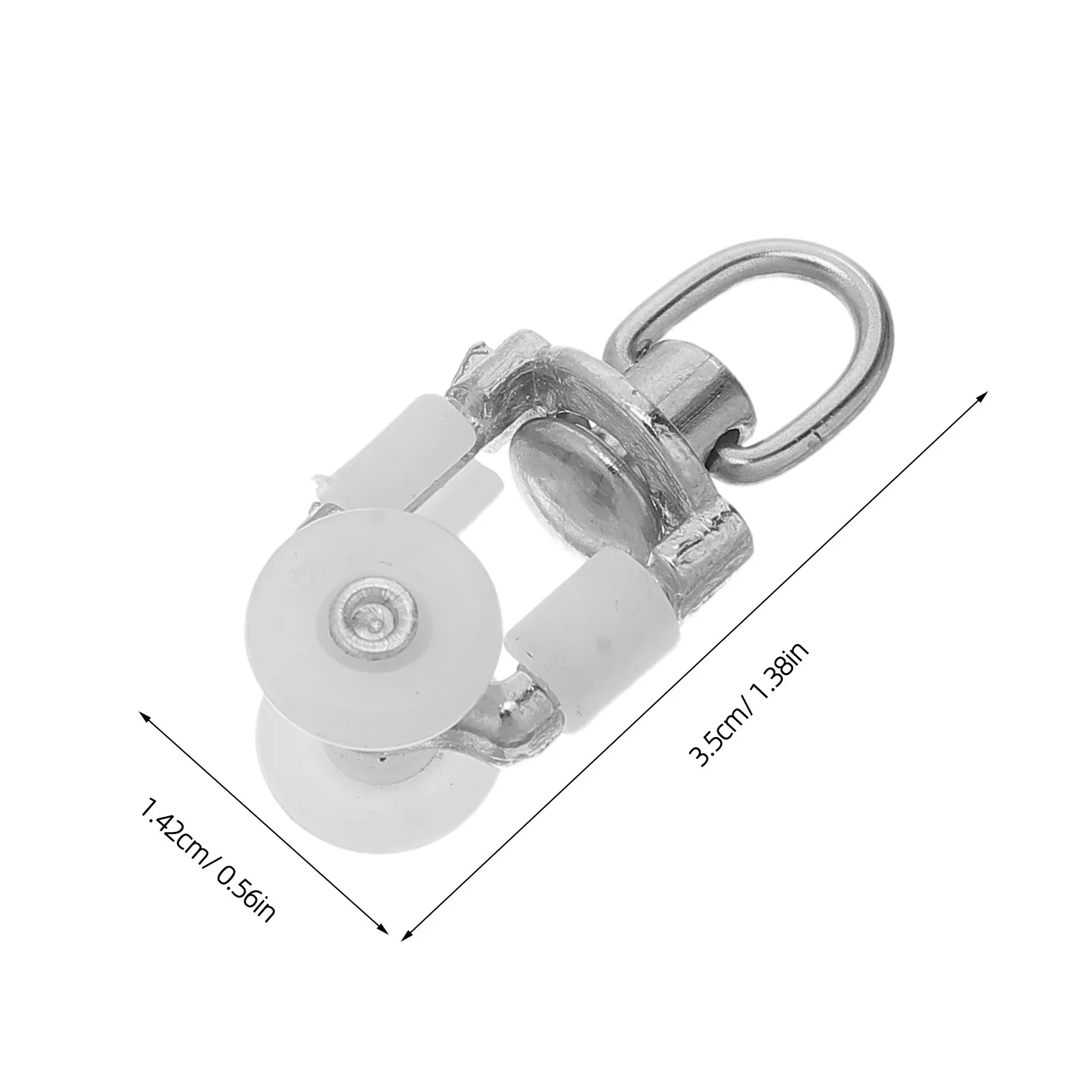 40Pcs Metal Curtain Track Gliders Roller Hooks for Ceiling Tracks Sliding Doors Quiet Smooth Operation Heavy Duty Curtain Rail