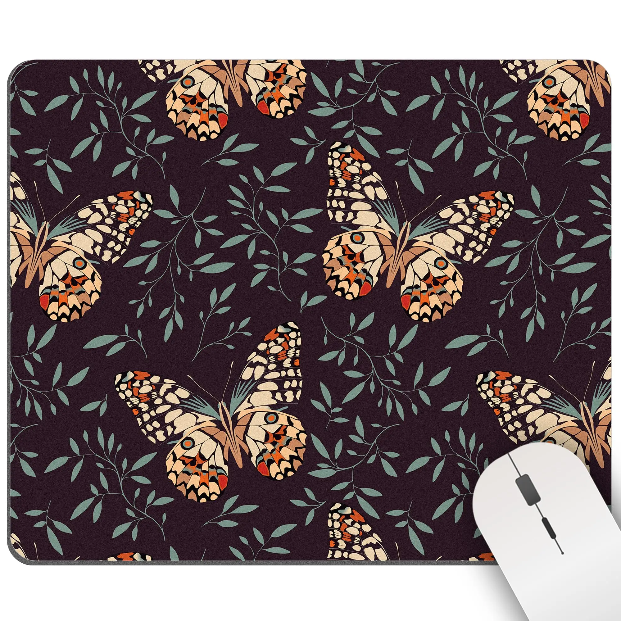 Wysokiej jakości podkładka pod mysz do gier Retro Flowers Plants Printing Podkładka pod mysz dla graczy Maty pod klawiaturę Podkładka na biurko 22x18cm do komputera