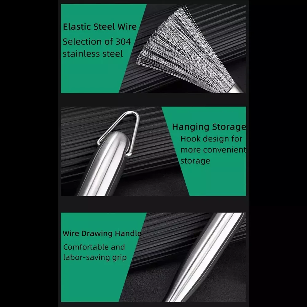 Stainless Steel Pot Brush Household Wire Cleaning Brush Kitchen Tool