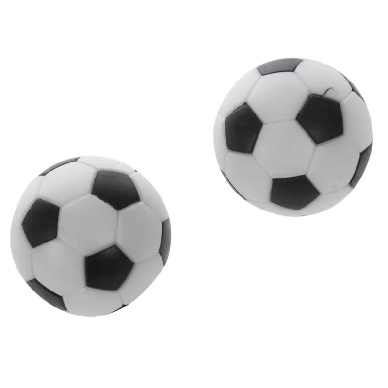 5X Plastic 32Mm Soccer Indoor Table Football Ball Replace Black+White